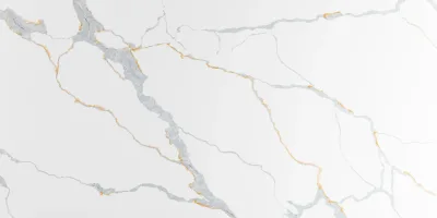 Warm & Gold-Veined quartz countertop