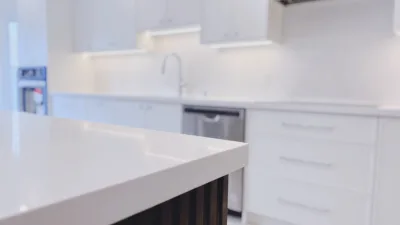 Choice Quartz in finished kitchens — installed kitchen 4